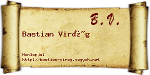 Bastian Virág névjegykártya